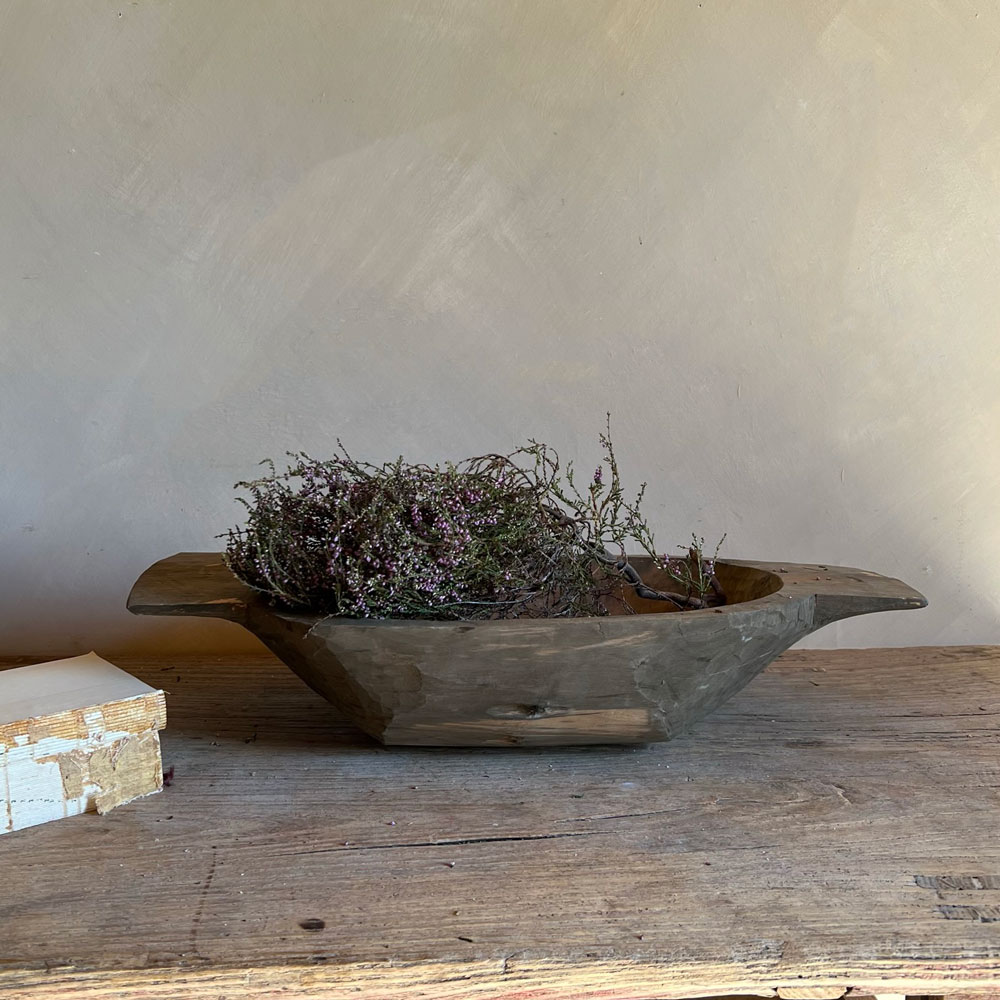 Rustic small wooden doughbowl