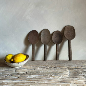 Antique wooden dairy spoons