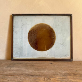 Antique glass transport signAntique glass transport sign