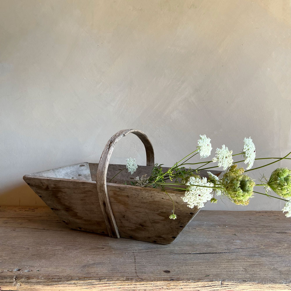 Vintage wooden trug