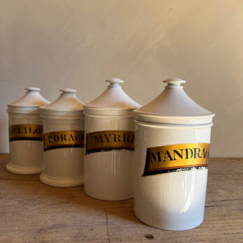 Apothecary pot S/4 1820'sApothecary pot S/4 1820's