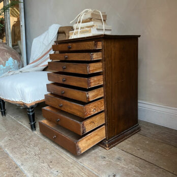 Antique wood collectors drawers