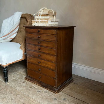 Antique wood collectors drawers