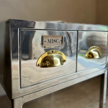 Vintage Polished Metal Sidetable No:2