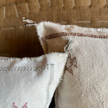 Neutral cactus silk cushion