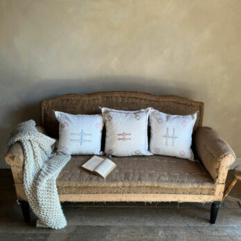 Neutral cactus silk cushion