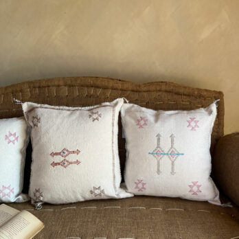 Neutral cactus silk cushion