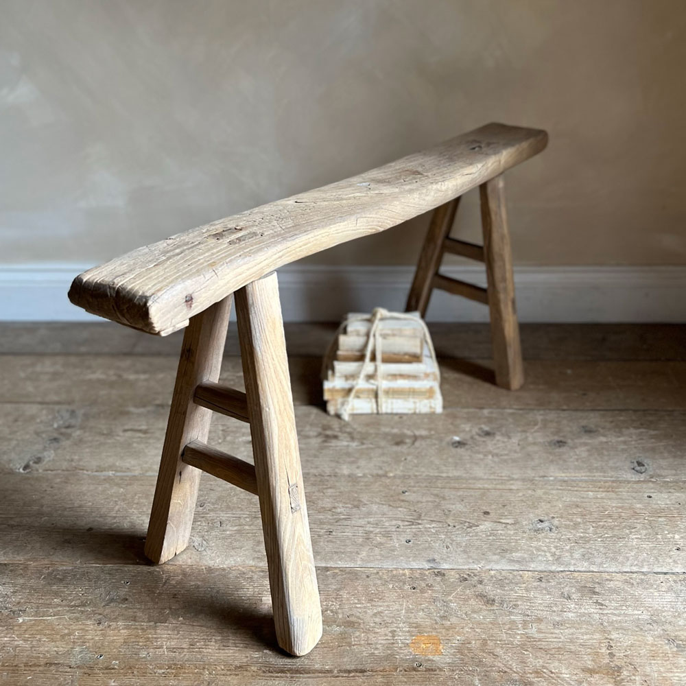 Antique Rustic Wooden Bench | Edith