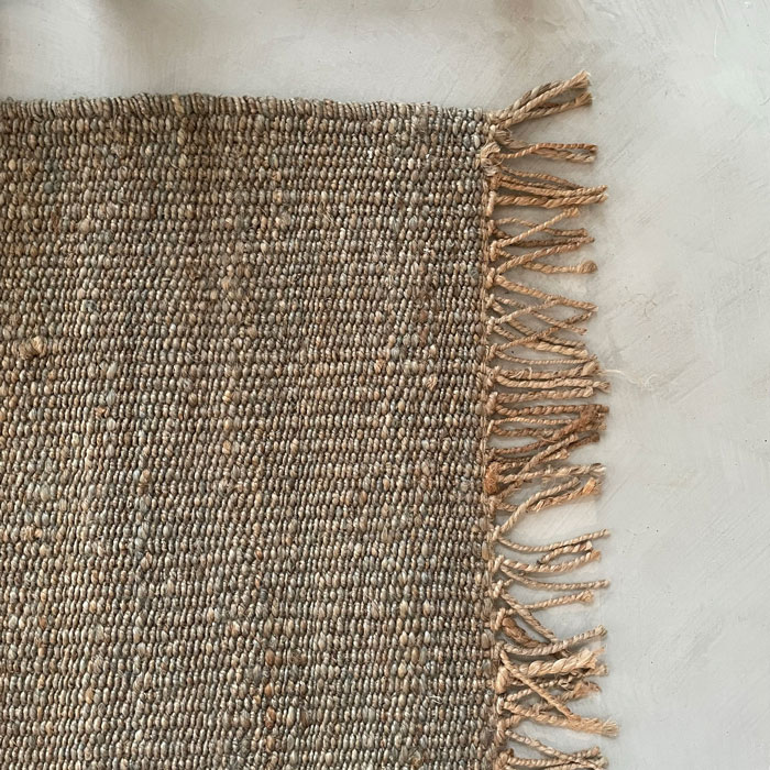 Grey hemp rug 170x240cm