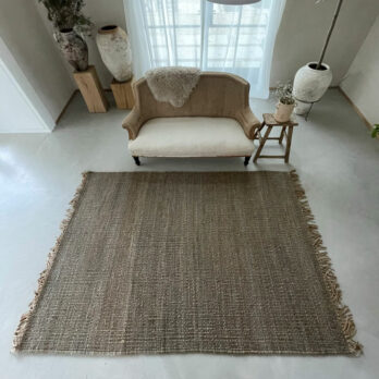 Grey hemp rug 170x240cm