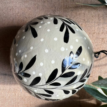 Handpainted Harlequin Paper Bauble
