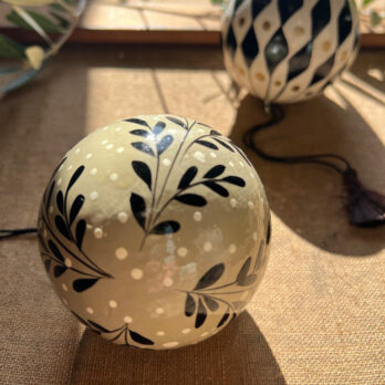 Handpainted Harlequin Paper Bauble