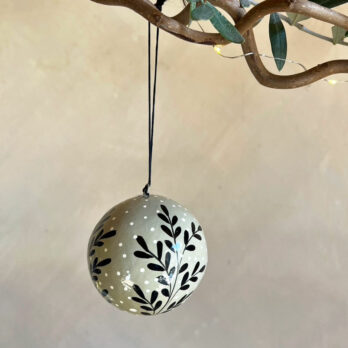 Handpainted Harlequin Paper Bauble