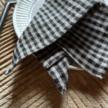 Gingham napkin black | neutral