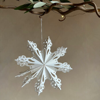 Paper Snowflake Ornament White