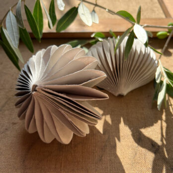 Honeycomb Onion Paper Ornament Stone