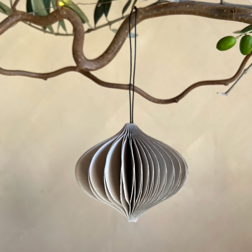 Honeycomb Onion Paper Ornament Stone