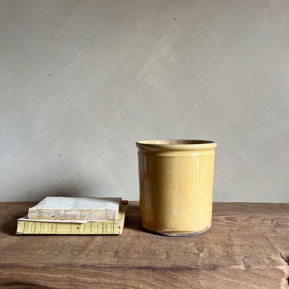 Yellow French preseve pot