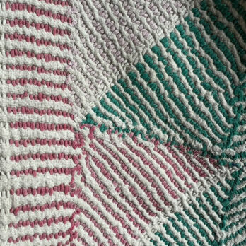Cream Vintage handstiched Kantha Throw No:4