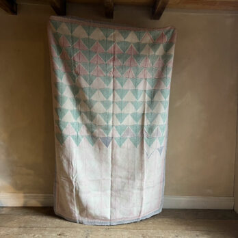 Cream Vintage handstiched Kantha Throw No:4