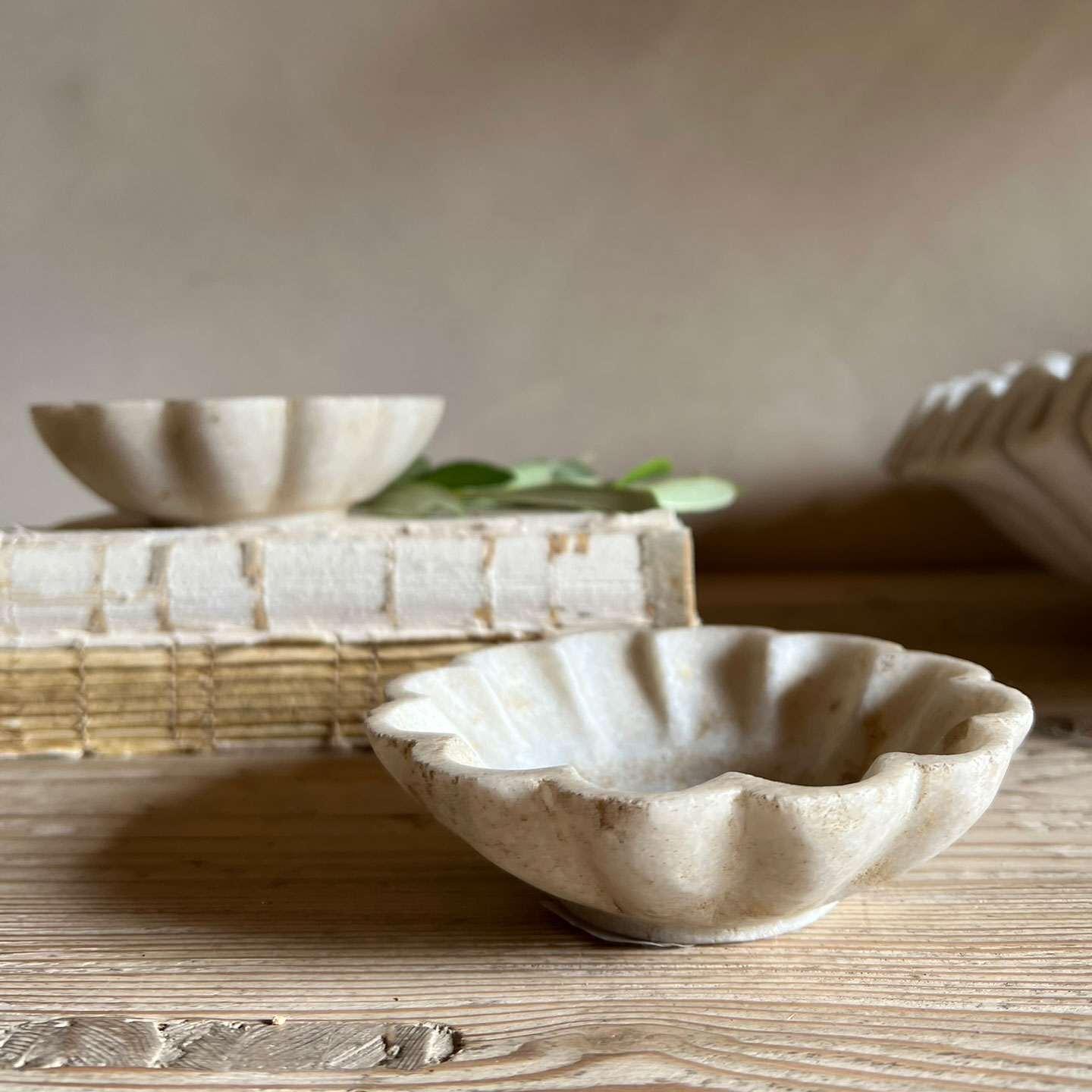 Mini Marble Fluted Bowl