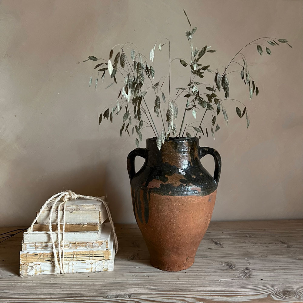 Antique Terracotta Urn Alcaeus