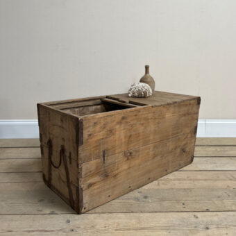 Antique wooden merchants Trunk Ana