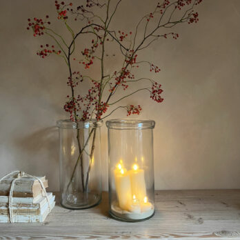 Glass hurricane vase large | Annecy