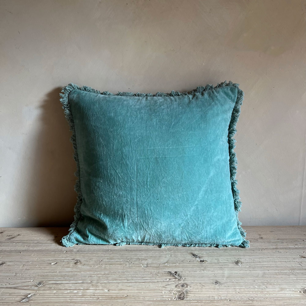 Aquamarine Velvet Cushion