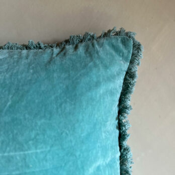 Aquamarine Velvet Cushion