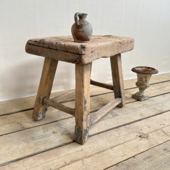 Antique stool side table Astrid