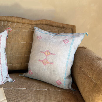 Biege cactus silk cushion