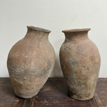 Pair of asymetric antique urns Emilia