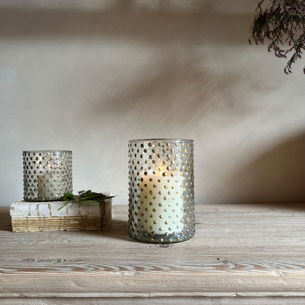 Gold Bobble Tealight Holder Large
