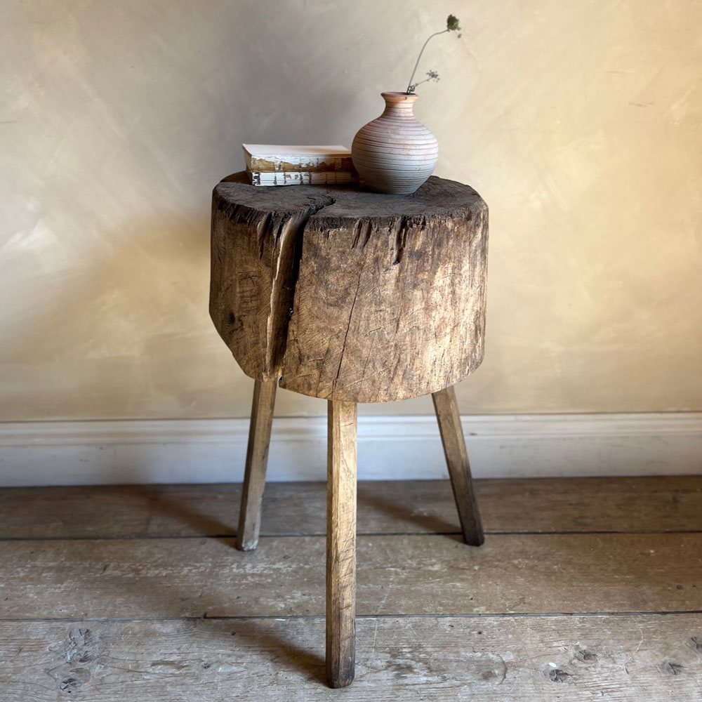 Antique French chopping block | Haydee