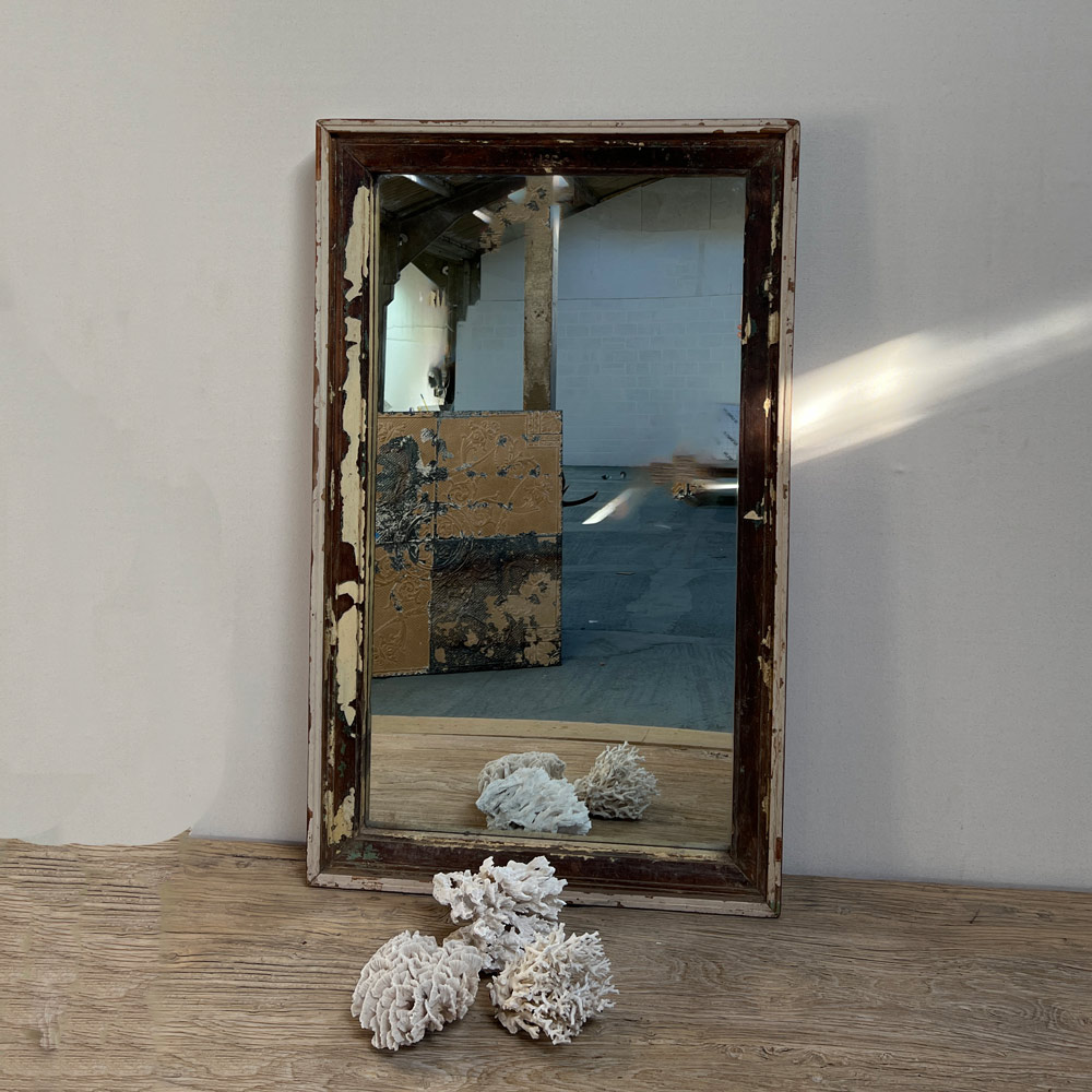 Indian Antique Aged Mirror C