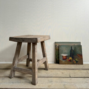 Antique stool side table Marcie