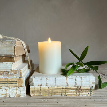 LED wax church candle 10cm