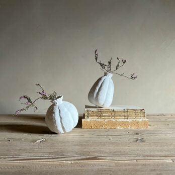 Porcelain poppy seed head