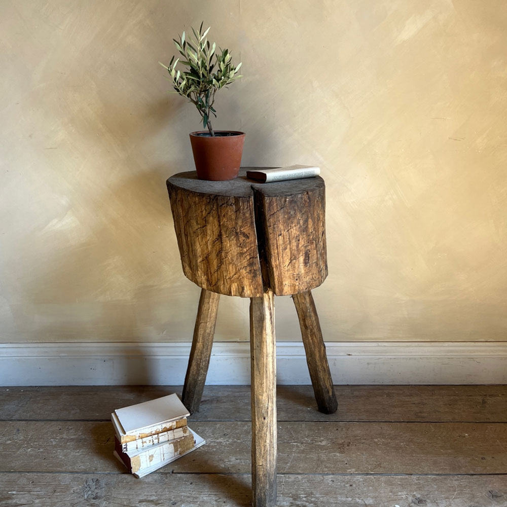 Antique French chopping block | Sabine