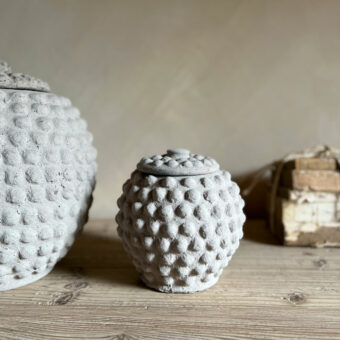 Terracotta White Bobble Vase Medium