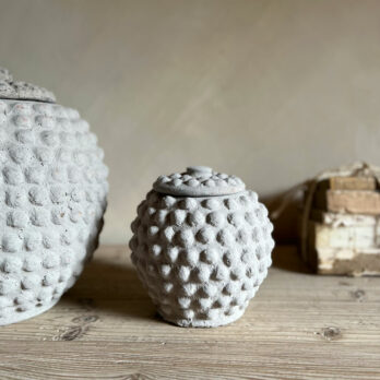 Terracotta White Bobble Vase Medium