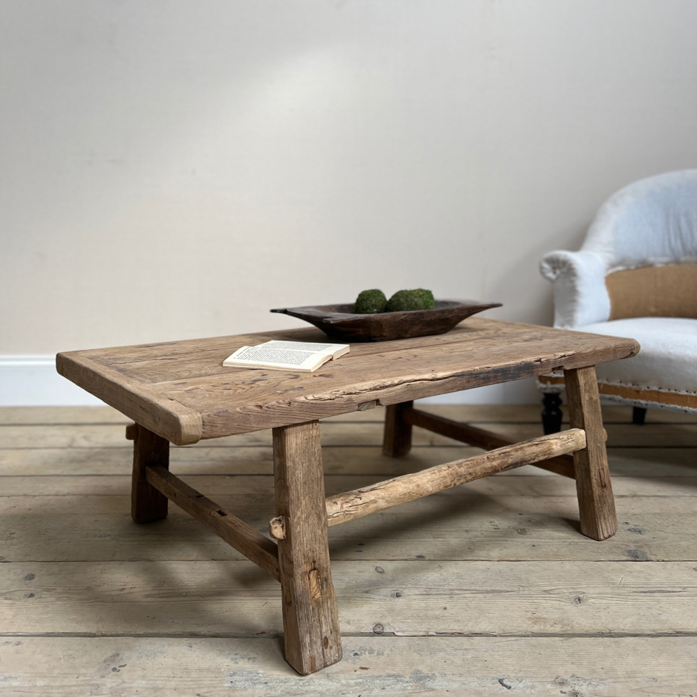 Antique rustic coffee table Sofia
