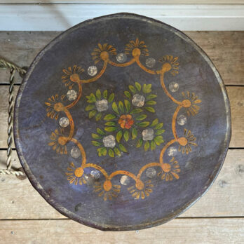 Antique round side table iron