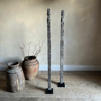 Tribal totem pole rustic patina