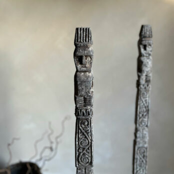 Tribal totem pole rustic patina