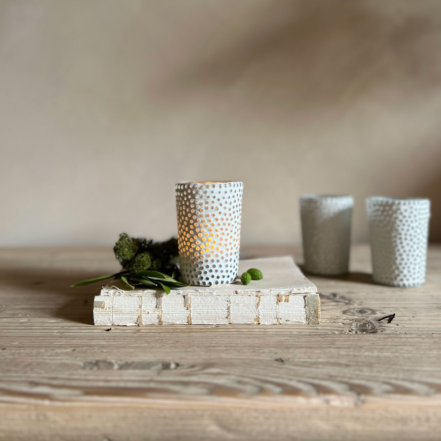 White Bobble Tealight Holder