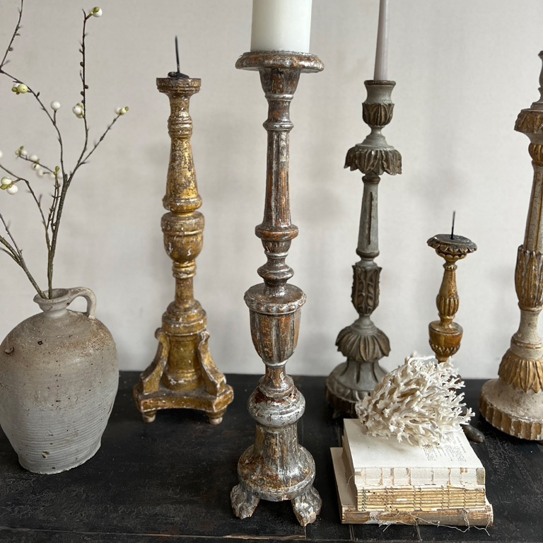 1700’s French pricket altar candlestick A