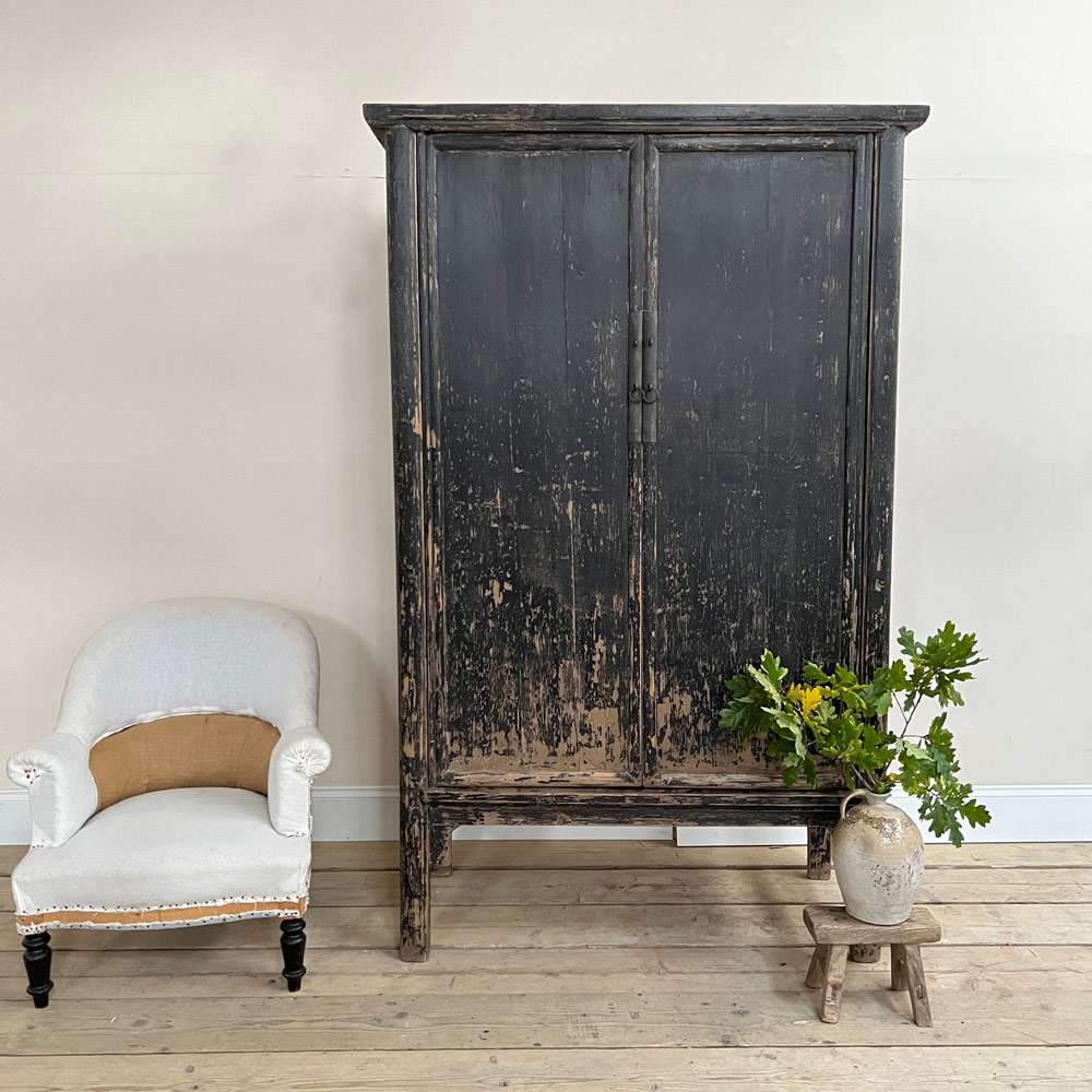 Antique drinks cabinet linen press | Allegra