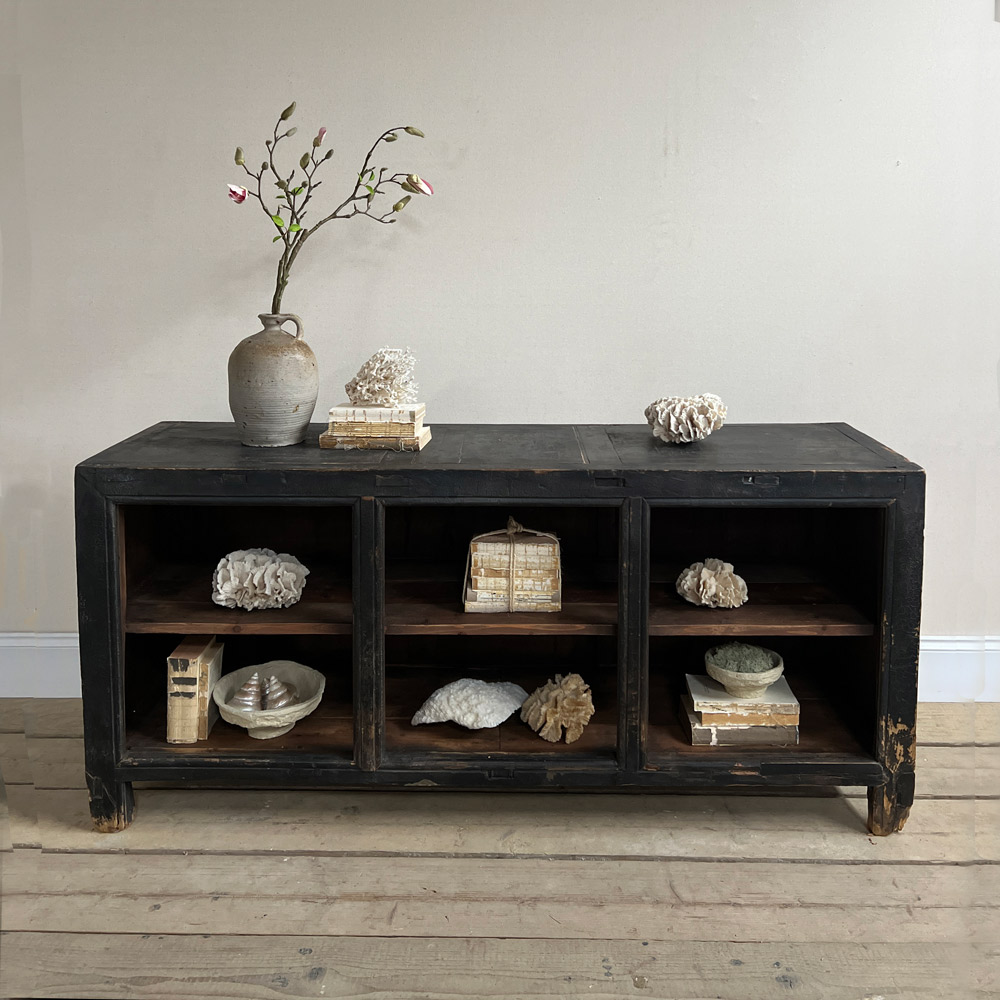 Antique black rustic shop counter | Ashley